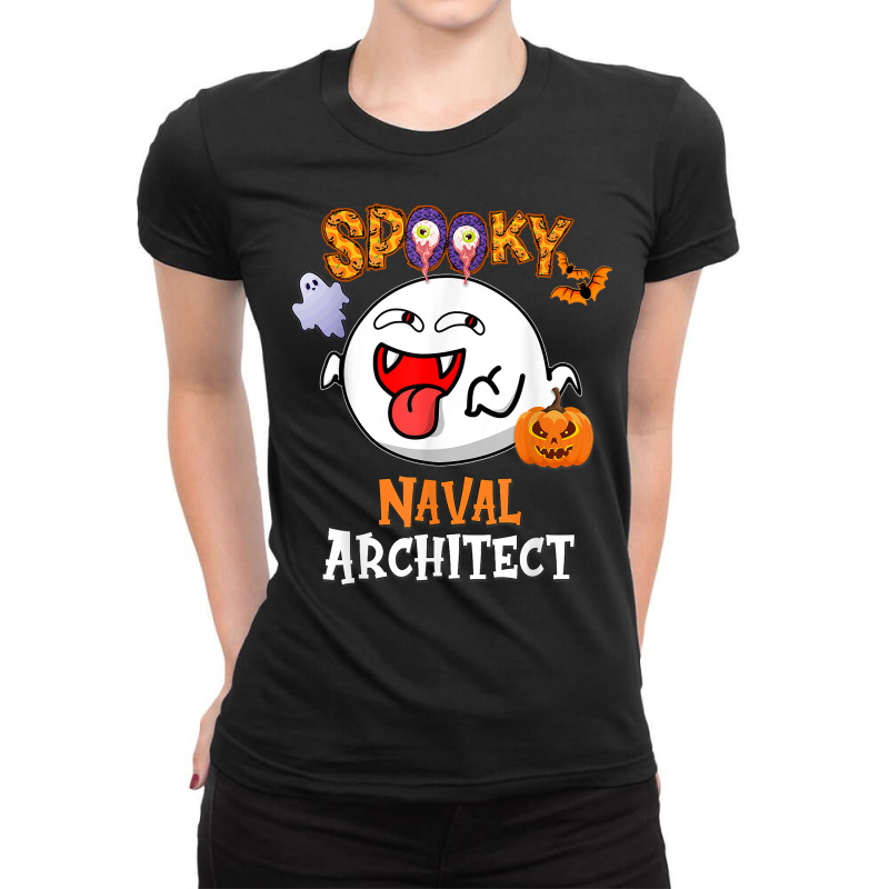 Boo Halloween Costume Spooky Naval Architect T Shirt Ladies Fitted T-Shirt by dubrayhecallezhd | Artistshot