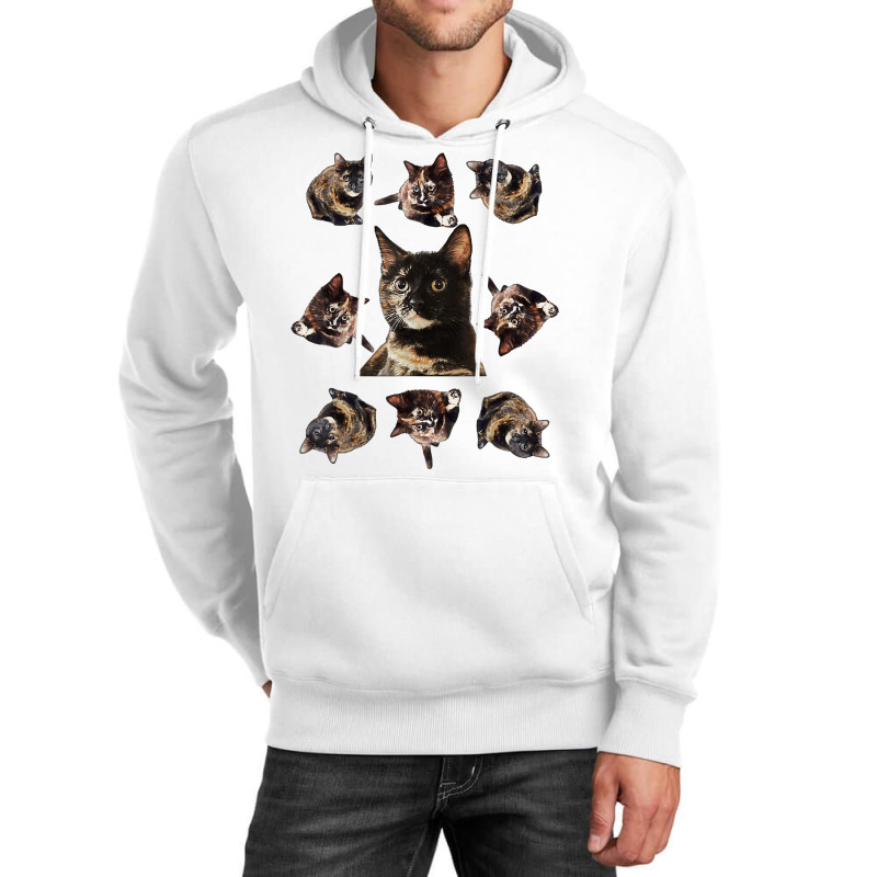 Tortie Cat Tortoiseshell Overload Multi Cat T Shirt Unisex Hoodie by derosaatlamos | Artistshot