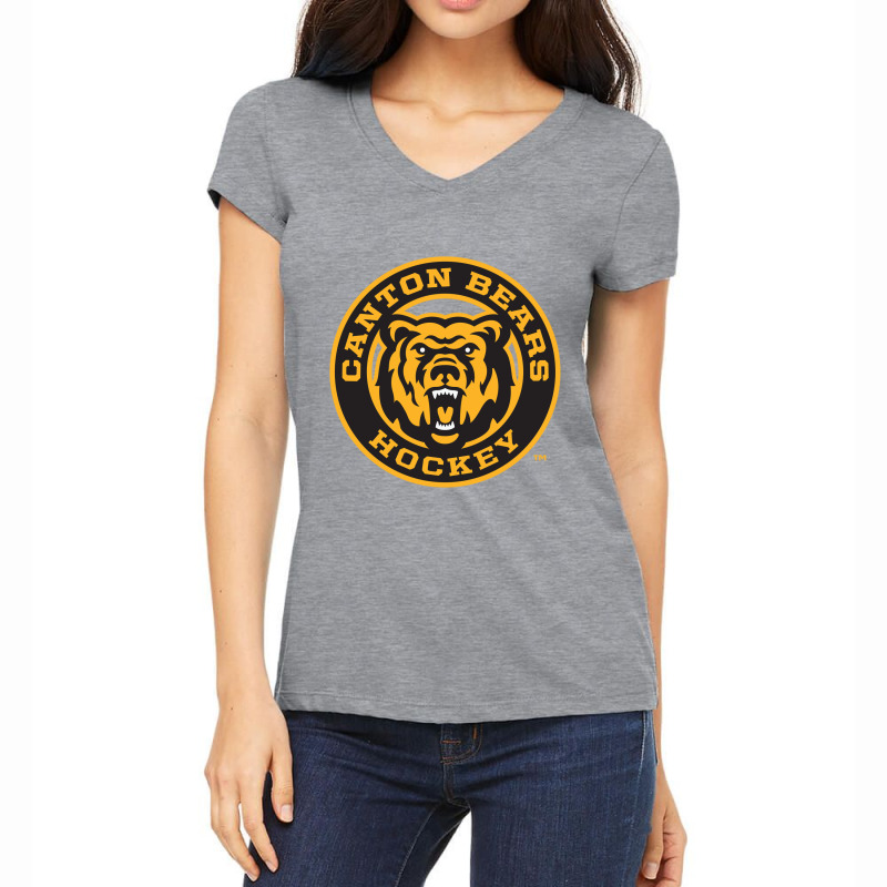 Canton Bears Hockey Women's V-neck T-shirt | Artistshot