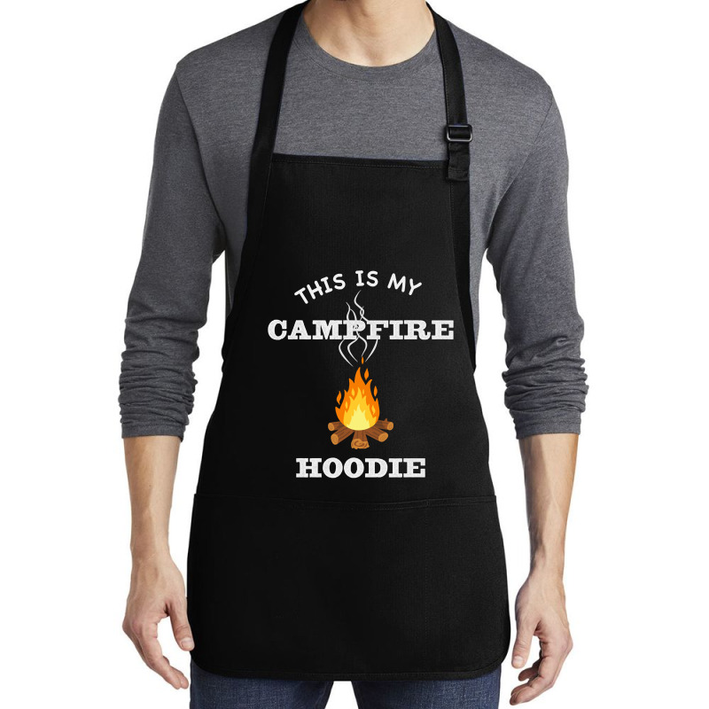 This Is My Campfire Hoodie Camping Campfire Fall Weather Pullover Hood Medium-length Apron | Artistshot