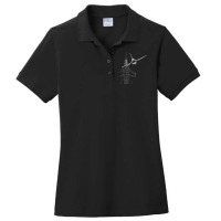 F 16 Fighting Falcon Viper Jet Line Art T Shirt Ladies Polo Shirt | Artistshot