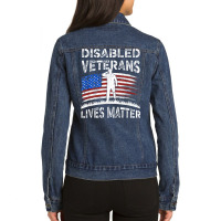 Disabled Veterans Combat American Soldier Lives Matter T Shirt Ladies Denim Jacket | Artistshot