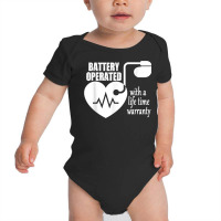 Living With Pacemaker T Shirt Battery Operayted Shirt Baby Bodysuit | Artistshot