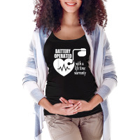 Living With Pacemaker T Shirt Battery Operayted Shirt Maternity Scoop Neck T-shirt | Artistshot