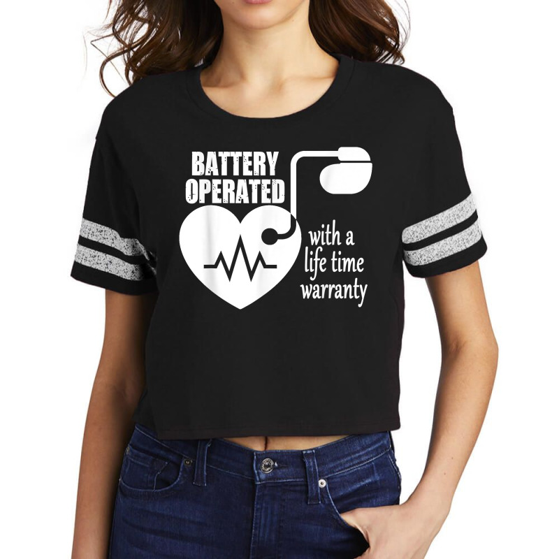 Living With Pacemaker T Shirt Battery Operayted Shirt Scorecard Crop Tee | Artistshot