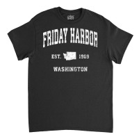 Friday Harbor Washington Wa Vintage Athletic Sports Design T Shirt Classic T-shirt | Artistshot