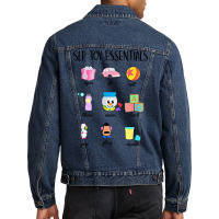 Slip Toy Essentials Slp Speech Pathologist Speech Therapy T Shirt Men Denim Jacket | Artistshot