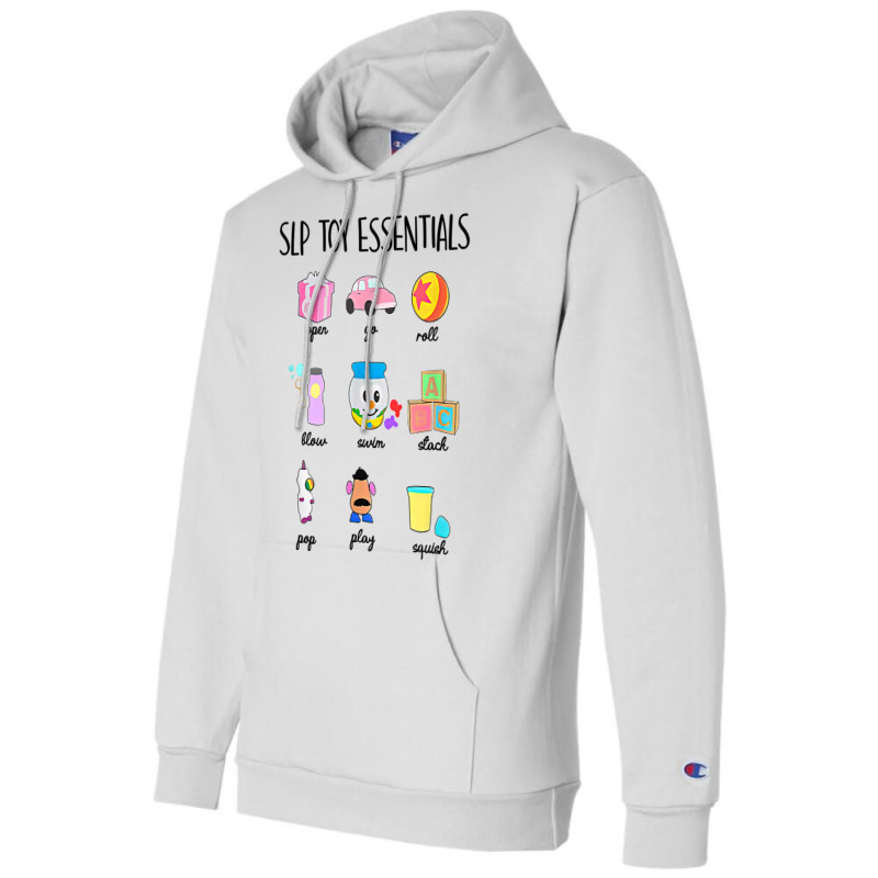 Slip Toy Essentials Slp Speech Pathologist Speech Therapy T Shirt Champion Hoodie | Artistshot