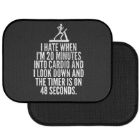 Hate When Cardio   Lifting Weights Funny Gym & Workout Shirt Rear Car Mat | Artistshot