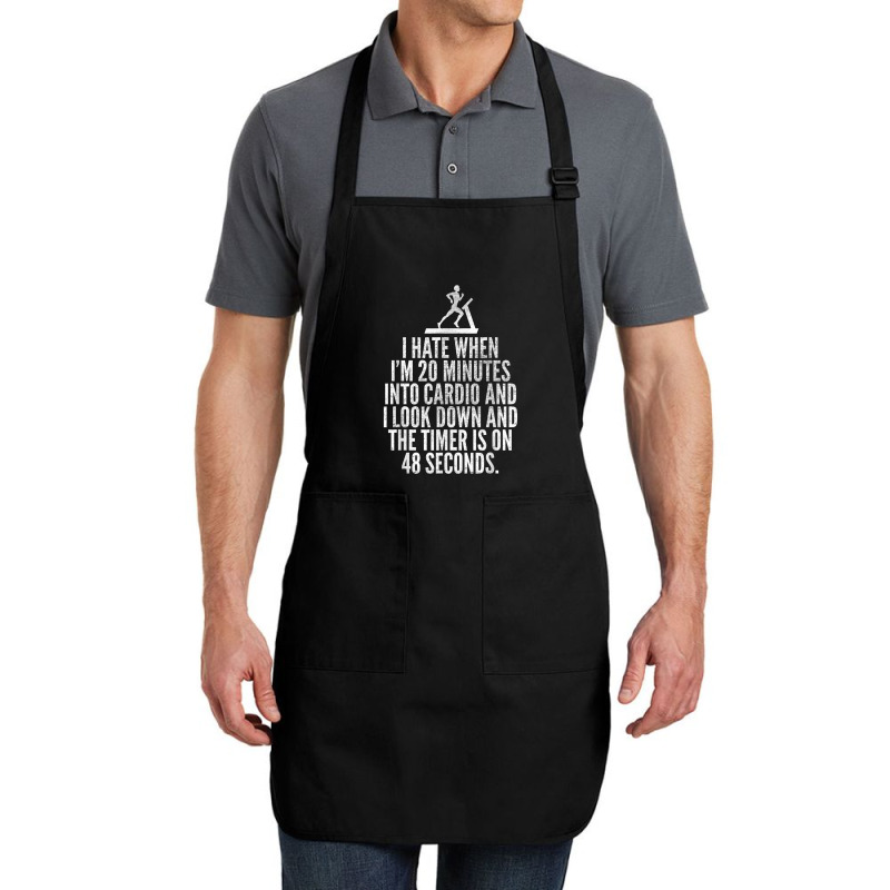 Hate When Cardio   Lifting Weights Funny Gym & Workout Shirt Full-length Apron | Artistshot