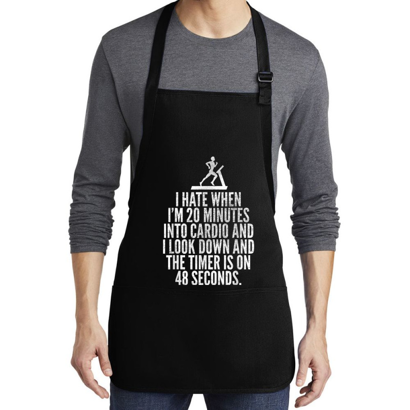 Hate When Cardio   Lifting Weights Funny Gym & Workout Shirt Medium-length Apron | Artistshot