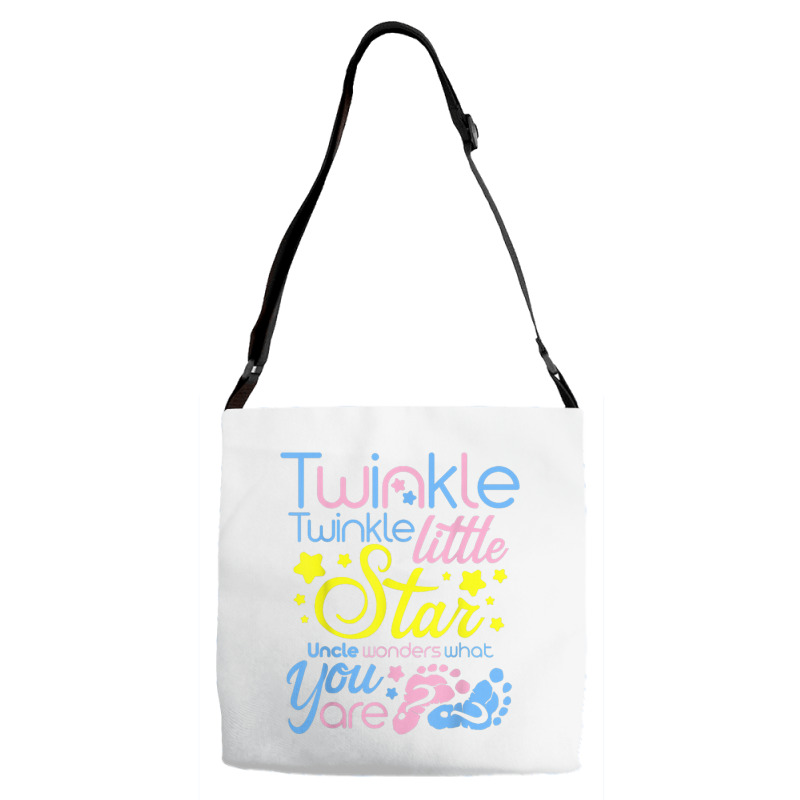 Twinkle.little.star Uncle Wonders What You Are Gender Reveal T Shirt Adjustable Strap Totes | Artistshot