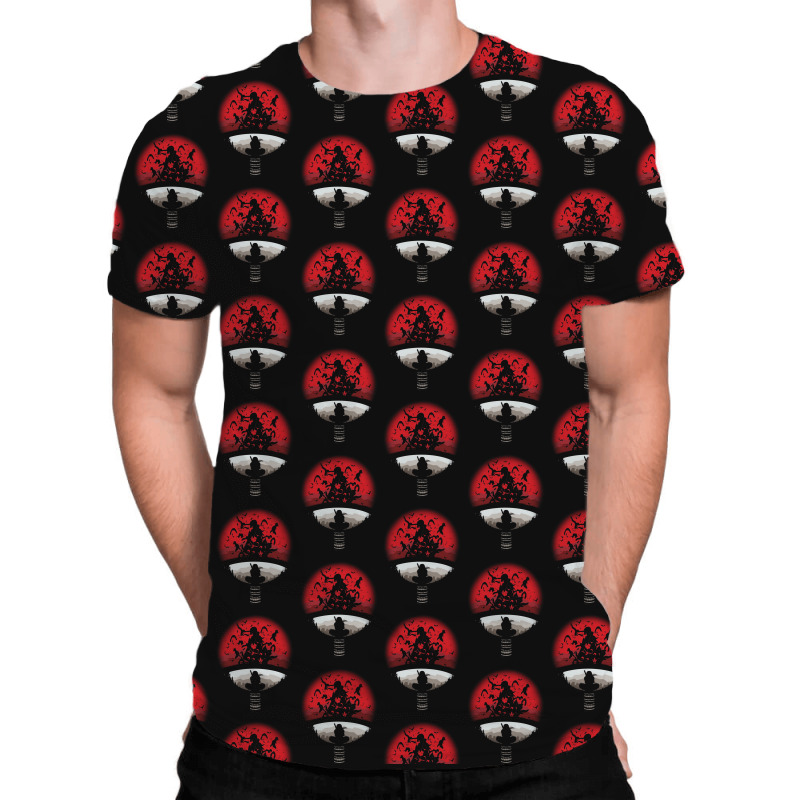 Itachi Uchiha Red Moon Naruto All Over Men's T-shirt | Artistshot