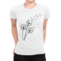 Mood Classy Dandelion Blowing Away In Wind Into The Sky T Shirt Ladies Fitted T-shirt | Artistshot