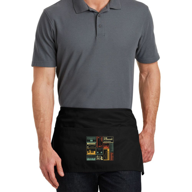 Analog Modular Synthesizer Music Producer Keyboard T Shirt Waist Apron | Artistshot