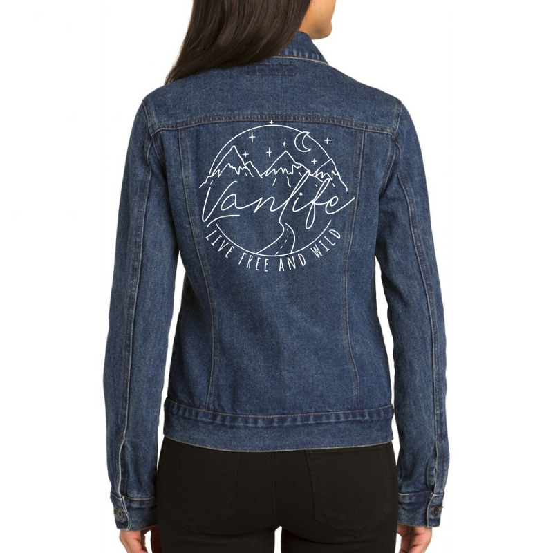 Van Life Essentials Van Dwellers Van Life Nomad Vandwelling T Shirt Ladies Denim Jacket by tuckeynkriccijea | Artistshot