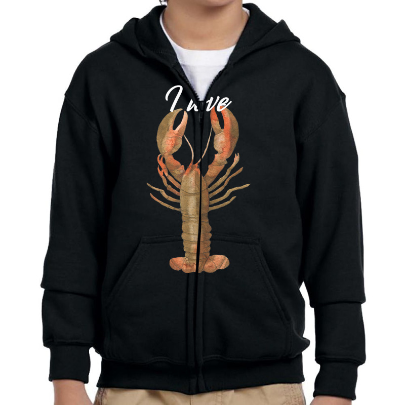 I Love Lobster Crustacean Lover T Shirt Youth Zipper Hoodie | Artistshot