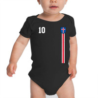 Retro Iceland Soccer Football Jersey Icelandic T Shirt Baby Bodysuit | Artistshot