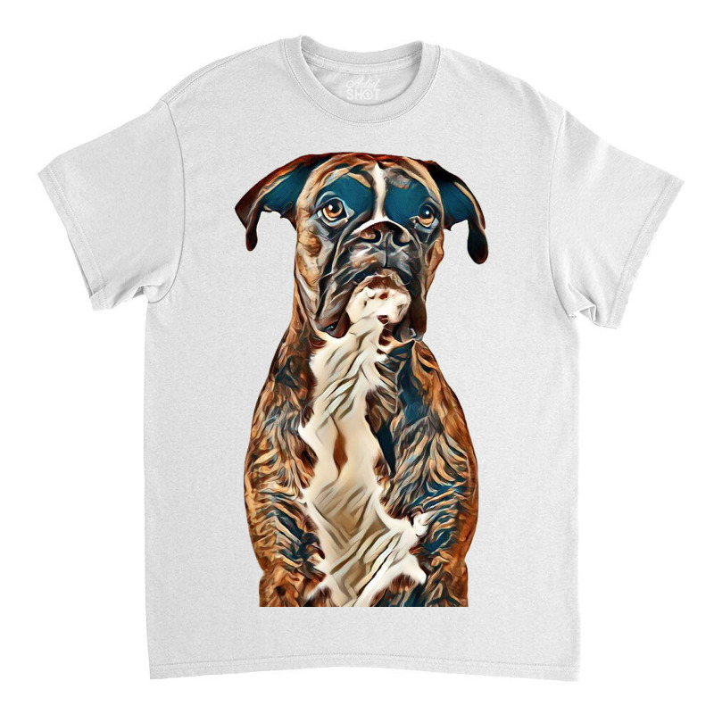 A Beautiful Boxer On White Background Classic T-shirt | Artistshot