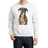 A Beautiful Boxer On White Background Crewneck Sweatshirt | Artistshot