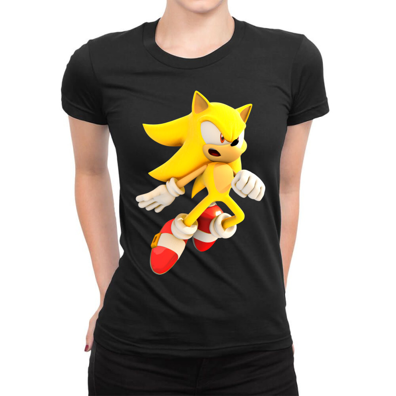 Yellow Hedgehog Jumps Aside Ladies Fitted T-Shirt by WilliamTMcCray | Artistshot