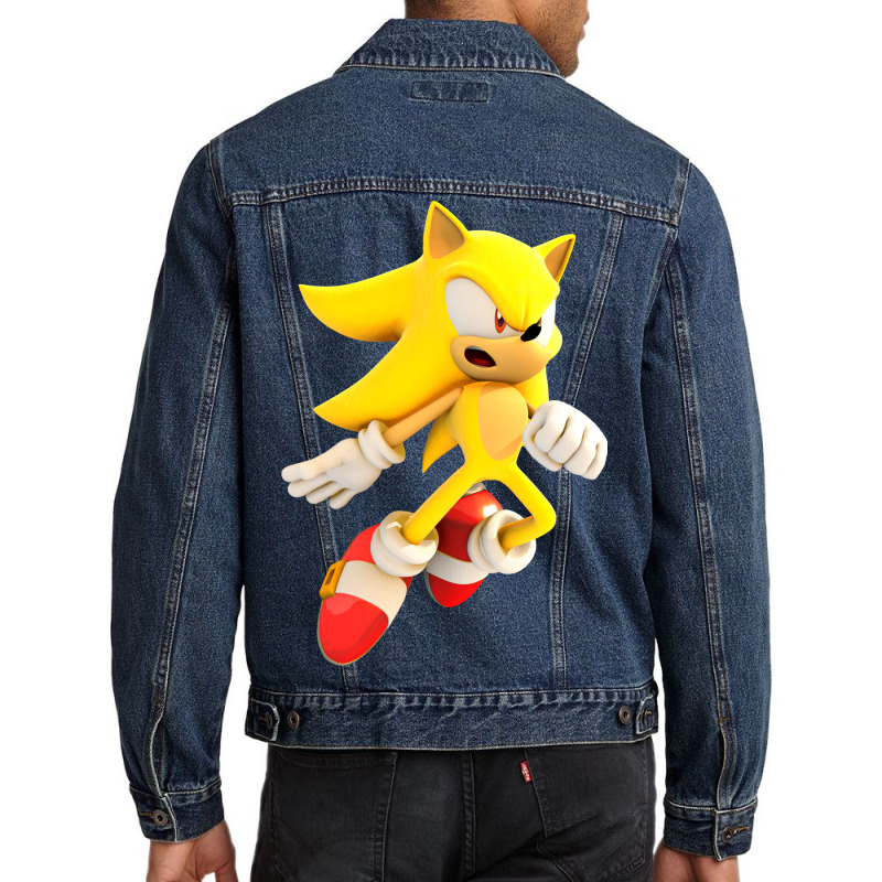 Yellow Hedgehog Jumps Aside Men Denim Jacket by WilliamTMcCray | Artistshot