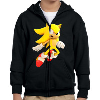 Yellow Hedgehog Jumps Aside Youth Zipper Hoodie | Artistshot