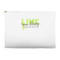 Lymphoma Cancer Lime Ribbon Strong Warrior Awareness Accessory Pouches | Artistshot