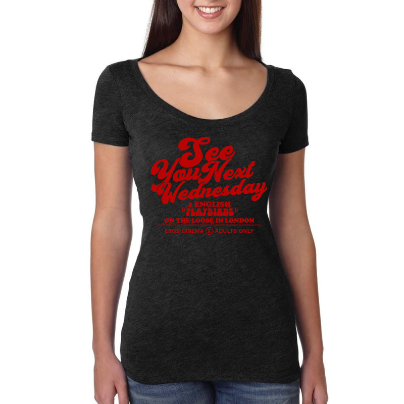 See You Next Wednesday   Fictional Film Ad Women's Triblend Scoop T-shirt | Artistshot