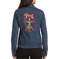 Ghost – Red Popestar Man Tank Top Ladies Denim Jacket | Artistshot