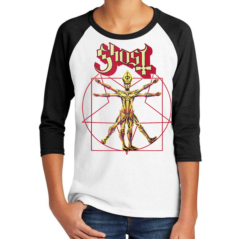 Ghost – Red Popestar Man Tank Top Youth 3/4 Sleeve by fallenafsericebe | Artistshot