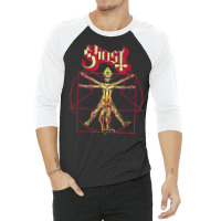 Ghost – Red Popestar Man T Shirt 3/4 Sleeve Shirt | Artistshot