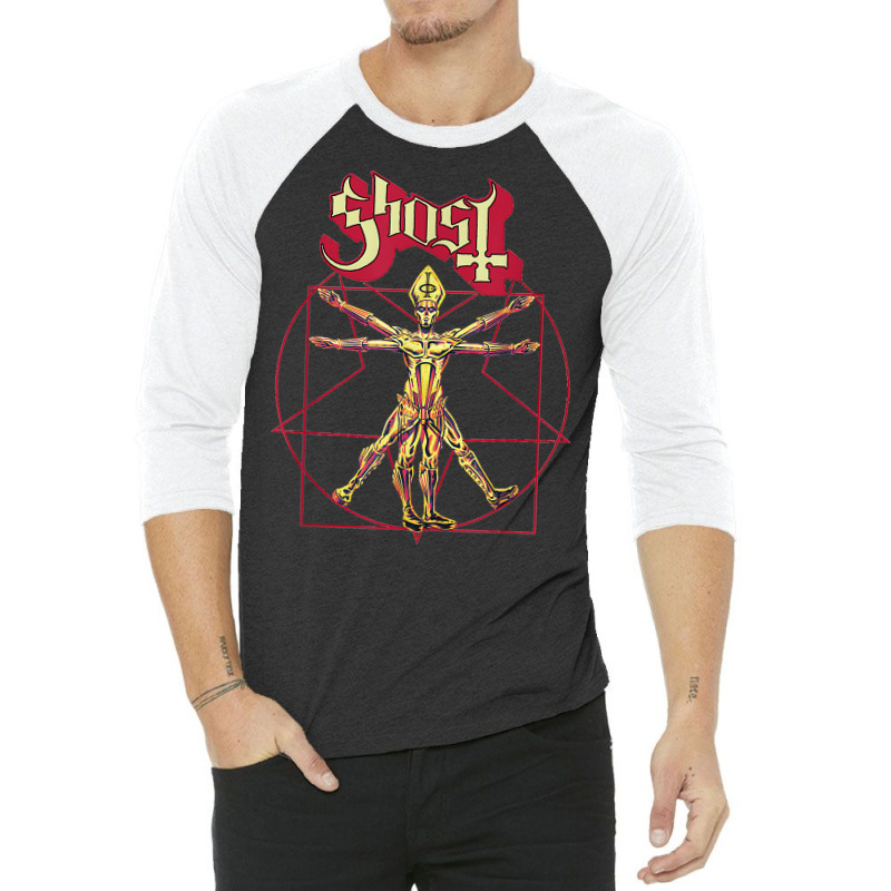 Ghost – Red Popestar Man T Shirt 3/4 Sleeve Shirt by fallenafsericebe | Artistshot