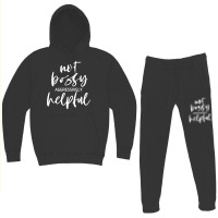 I’m Not Bossy I’m Aggressively Helpful Funny Quote Boss Gift Sweat Hoodie & Jogger Set | Artistshot