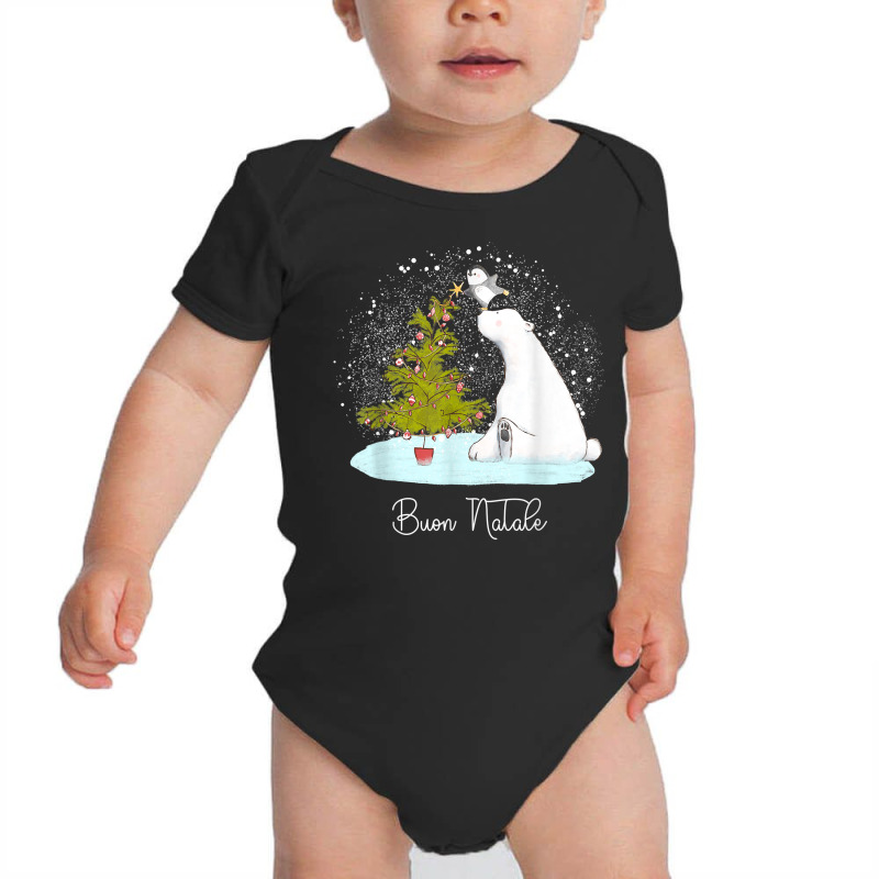 Buon Natale   Cute Polar Bear Penguin Christmas T Shirt Baby Bodysuit by sugruewxrivestsxe | Artistshot