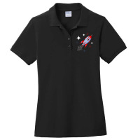 Atomic Rocket Retro Mid Century Modern Futuristic Spaceship T Shirt Ladies Polo Shirt | Artistshot