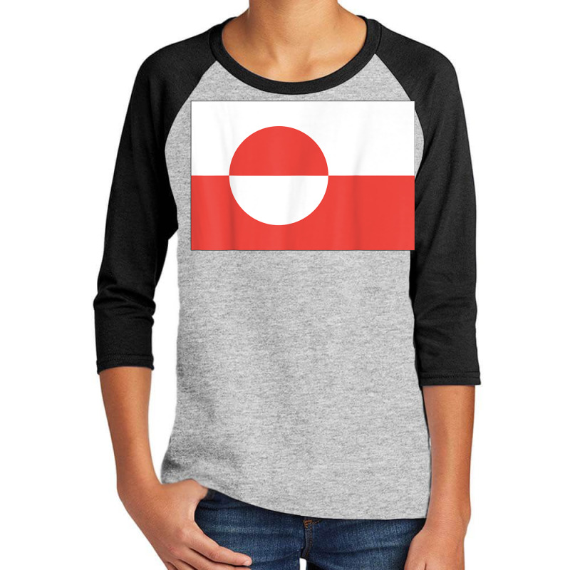 Flag Of Greenland T Shirt Tee Tees T Shirt Tshirt Youth 3/4 Sleeve | Artistshot