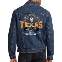 Vintage Classic Style Texas Lone Star Longhorn Design Tank Top Men Denim Jacket | Artistshot