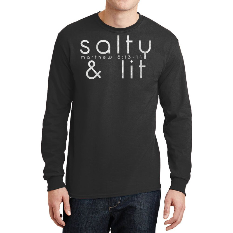 Womens Salty And Lit Matthew 513 14 Christian Salt Of The Earth V Neck Long Sleeve Shirts | Artistshot