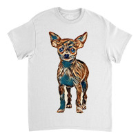 Short Haired Chihuahua In Front Of A White Background Classic T-shirt | Artistshot