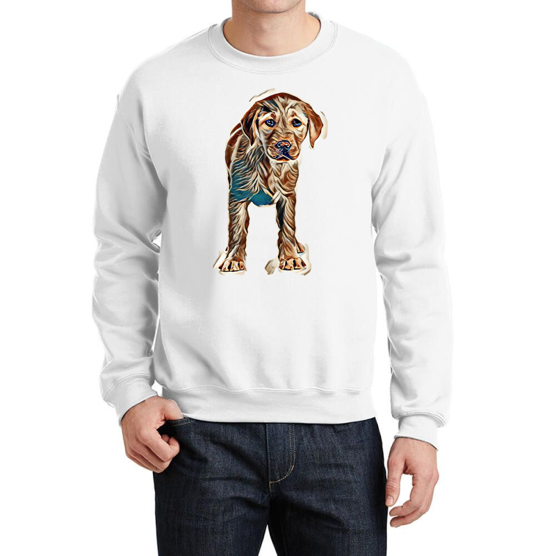 Labrador Puppy Isolated On White Background Crewneck Sweatshirt by Kemnabi | Artistshot