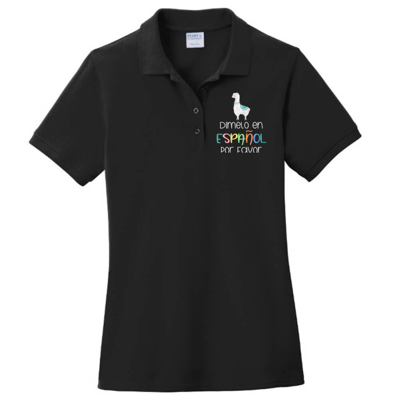 Womens En Espanol Por Favor Maestra Bilingual Spanish Teacher T Shirt Ladies Polo Shirt by keylonnsrosol5d | Artistshot