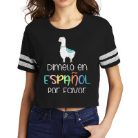 Womens En Espanol Por Favor Maestra Bilingual Spanish Teacher T Shirt Scorecard Crop Tee | Artistshot