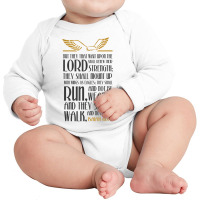 Isiah 4031, Run & Not Get Weary T. Shirt Long Sleeve Baby Bodysuit | Artistshot