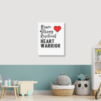 Heart Warrior Chd Awareness Brave Strong Resilient Shirt T Shirt Portrait Canvas Print | Artistshot