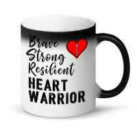 Heart Warrior Chd Awareness Brave Strong Resilient Shirt T Shirt Magic Mug | Artistshot