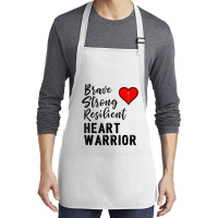 Heart Warrior Chd Awareness Brave Strong Resilient Shirt T Shirt Medium-length Apron | Artistshot