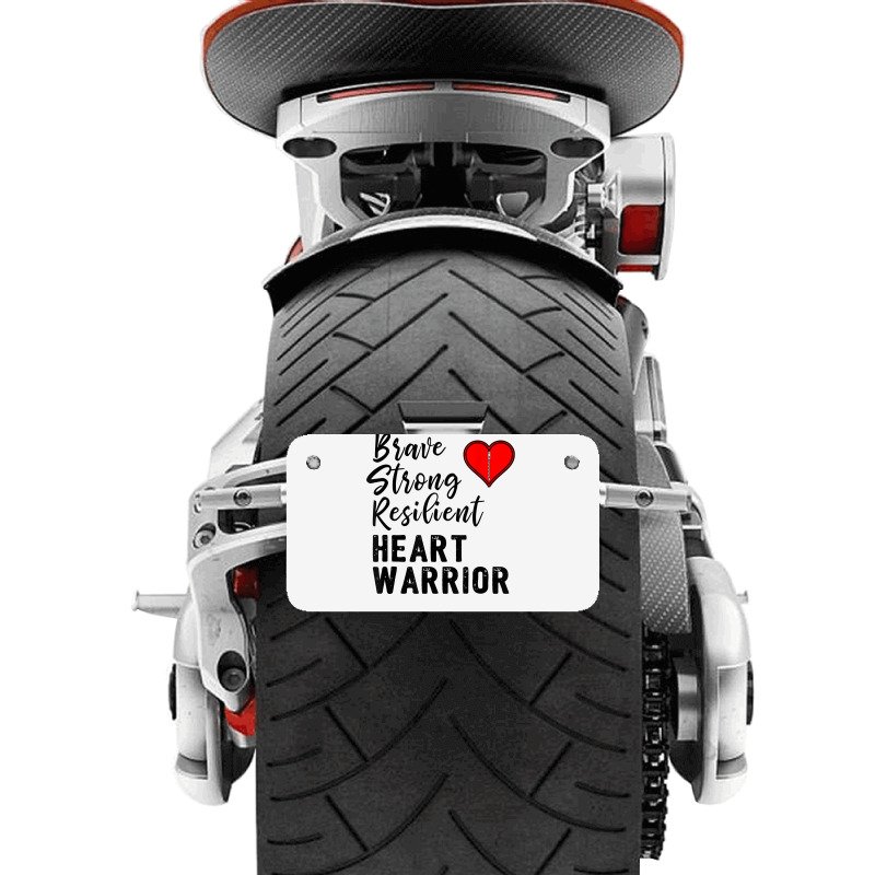 Heart Warrior Chd Awareness Brave Strong Resilient Shirt T Shirt Motorcycle License Plate | Artistshot