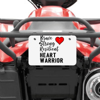 Heart Warrior Chd Awareness Brave Strong Resilient Shirt T Shirt Atv License Plate | Artistshot