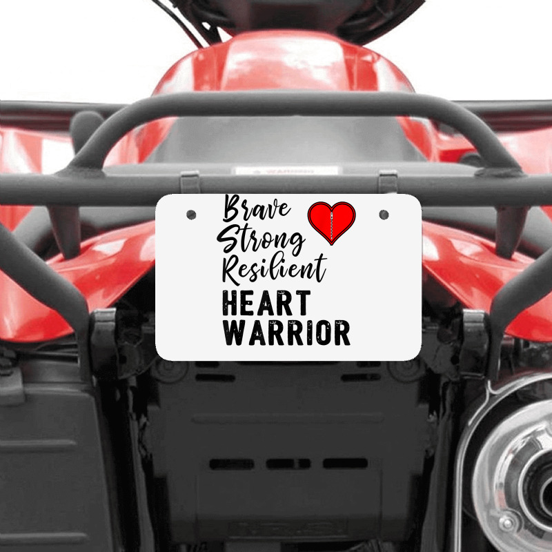 Heart Warrior Chd Awareness Brave Strong Resilient Shirt T Shirt Atv License Plate | Artistshot